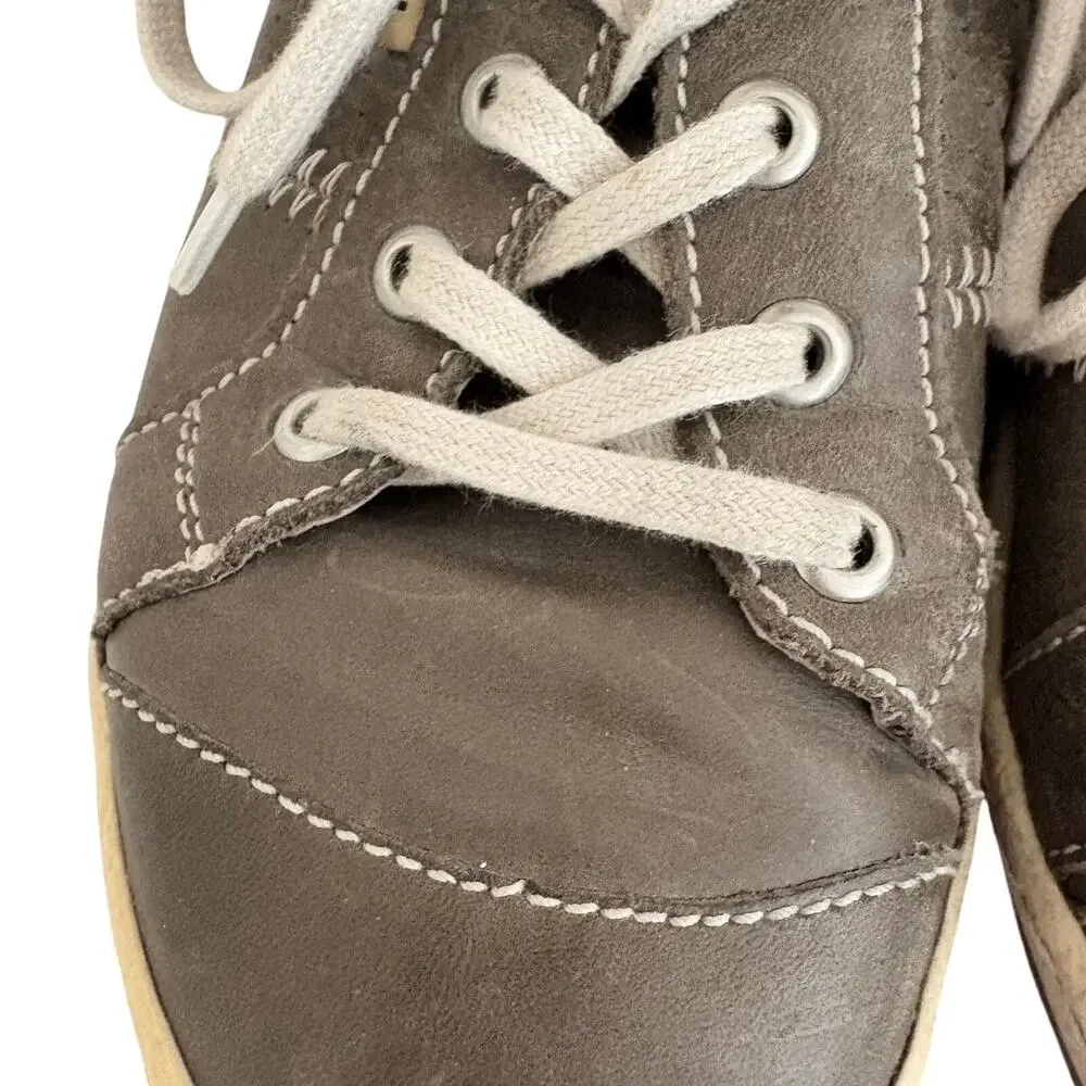 Josef Seibel Leather Perforated Lace Up Sneakers Comfort Shoes Gorpcore Casual 5